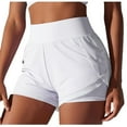 thumbnail image 1 of fatyb Women's 2 in 1 Running Shorts Quick Dry Athletic Shorts High Waist Jogging Shorts Activewear, 1 of 6
