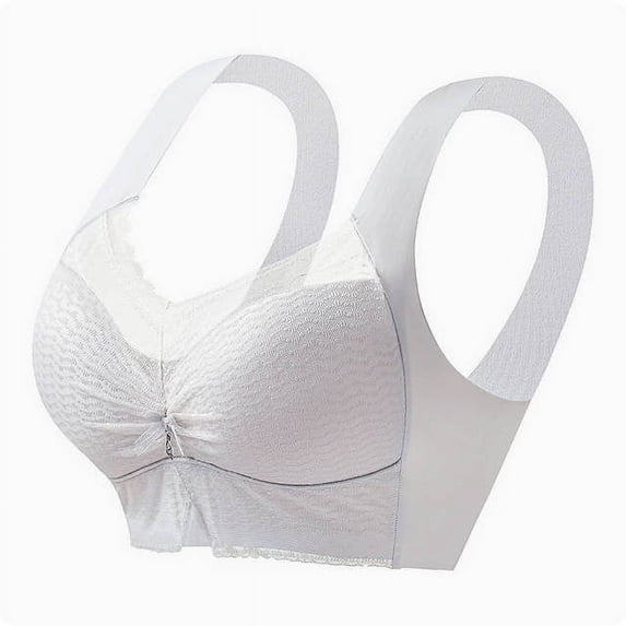 fatyb Women's Bras Lace Mesh No Underwire Bras Pullover Full Coverage Smoothing Back T-Shirt Bralettes