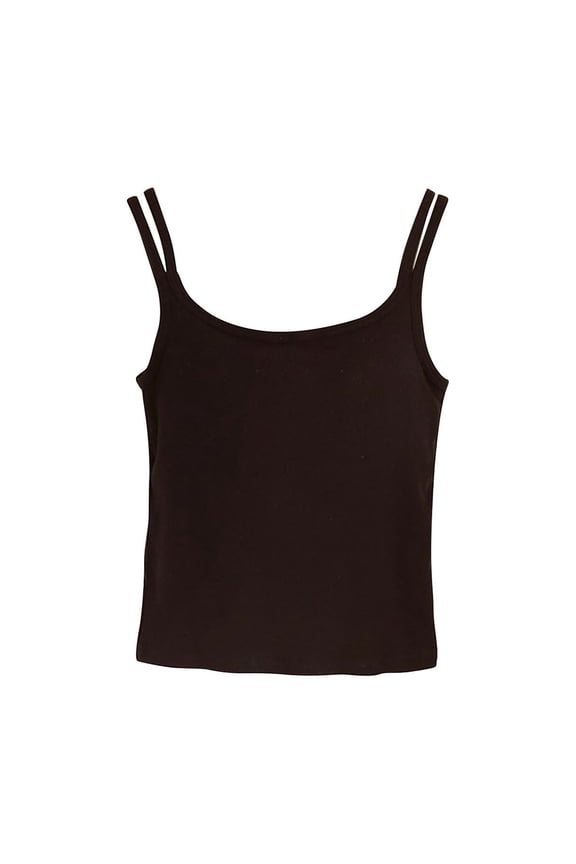 Women's Camisole Built in Bra Spaghetti Strap Ribbed Tank Tops Knit Sleeveless Slim Tops for Women