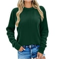 thumbnail image 1 of fatyb Women's Casual Corduroy Sweatshirts Crew Neck Loose Pullover Long Sleeve Womens Solid Color Tops, 1 of 6
