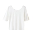 thumbnail image 1 of fatyb Women's Casual T Shirts Half Sleeve Round Neck Basic Tee Shirts Solid Color Womens Comfy Blouses, 1 of 3