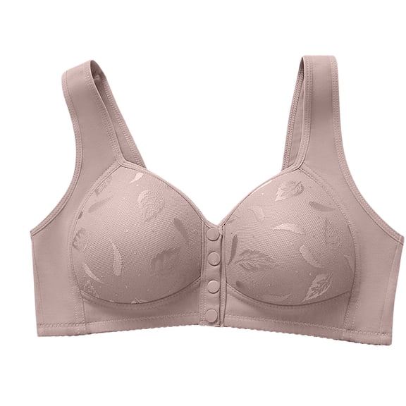 fatyb Women's Everyday Bras Front Closure No Underwire Bras Ladies Full Coverage Breathable Bralettes