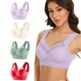 thumbnail image 1 of fatyb Women's Everyday Bras No Underwire Seamless Bras Plain Full Coverage Comfortable Bras Multipack, 1 of 3