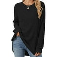 thumbnail image 1 of fatyb Women's Fall Winter Tunic Tops Basic Knit Long Sleeve Soft Sweater Lightweight Pullover Shirts, 1 of 7