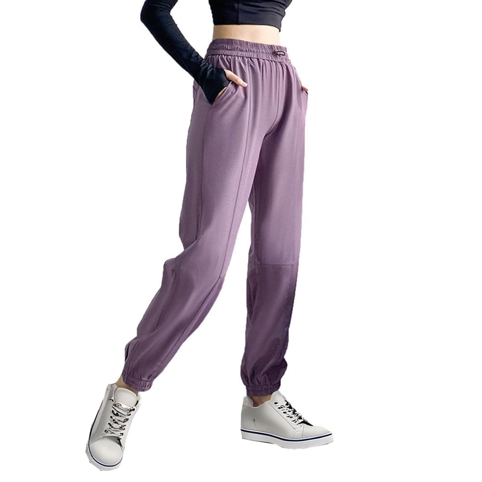 WSLY Womens Gray Ribbed Drawstring Waist Jogger Heather Active Wear Pants main image 0