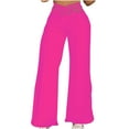thumbnail image 1 of fatyb Women's Palazzo Pants High Waist Dressy Wide Leg Pants Loose Solid Color Flowy Casual Trousers, 1 of 6