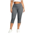 thumbnail image 1 of fatyb Women's Plus Size Capri Leggings High Waisted Capris Stretch Soft Yoga Pants for Workout Running, 1 of 7