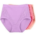 thumbnail image 1 of fatyb Women's Plus Size Underwear 3 Pack Cotton Briefs Underpants High Waist Full Coverage Breathable Panties, 1 of 5