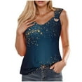 thumbnail image 1 of fatyb Women's Printed Tank Tops Casual Sleeveless Loose Tshirts Summer Womens Beach Vacation Blouses, 1 of 5