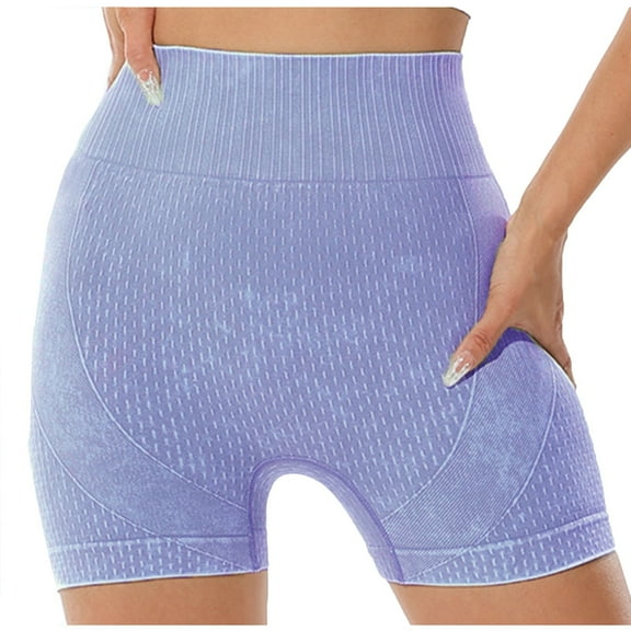 fatyb Women's Ribbed Biker Shorts High Waist Short Yoga Leggings Stretch Gym Workout Shorts for Women
