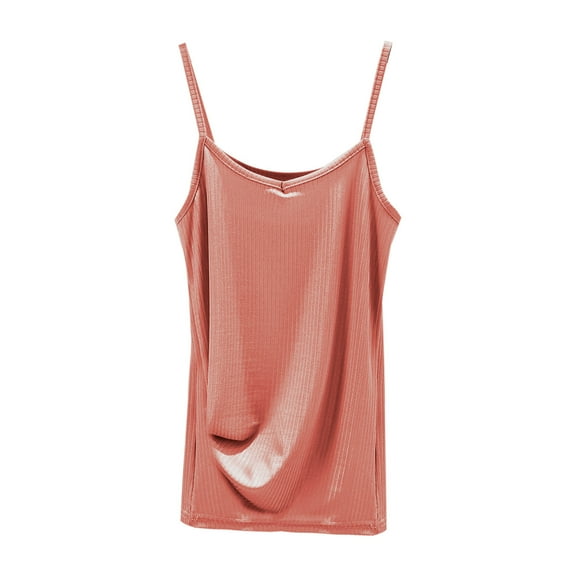fatyb Women's Ribbed Cami Tops Spaghetti Strap Camisole Sleeveless Tank Womens Comfortable Lounge Shirts