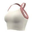 thumbnail image 1 of fatyb Women's Sports Bras Criss-Cross Back Padded Workout Yoga Bras Womens Seamless Cropped Tank Tops, 1 of 6