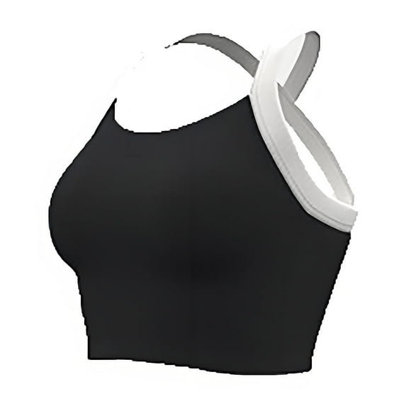 fatyb Women's Sports Bras Criss-Cross Back Padded Workout Yoga Bras Womens Seamless Cropped Tank Tops