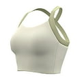 thumbnail image 1 of fatyb Women's Sports Bras Criss-Cross Back Padded Workout Yoga Bras Womens Seamless Cropped Tank Tops, 1 of 7