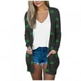 thumbnail image 1 of fatyb Women's St. Patrick's Cardigans Long Sleeve Lightweight Open Front Mid Length Outerwear with Pockets, 1 of 5