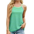 thumbnail image 1 of fatyb Women's Striped Camisole Tank Tops Sleeveless Crewneck Casual Shirts Womens Fashion Cami Shirts, 1 of 7