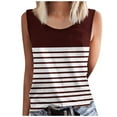 thumbnail image 1 of fatyb Women's Striped Casual Tank Tops Plus Size Crewneck Sleeveless Blouses Loose Summer Tee Shirts, 1 of 4