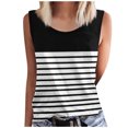 thumbnail image 1 of fatyb Women's Striped Casual Tank Tops Plus Size Crewneck Sleeveless Blouses Loose Summer Tee Shirts, 1 of 4