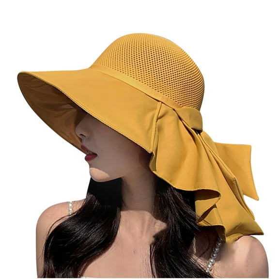 fatyb Women's Summer Sun Hats Wide Brim Sun Protection Outdoor Bucket Hats for Beach Fishing Hiking