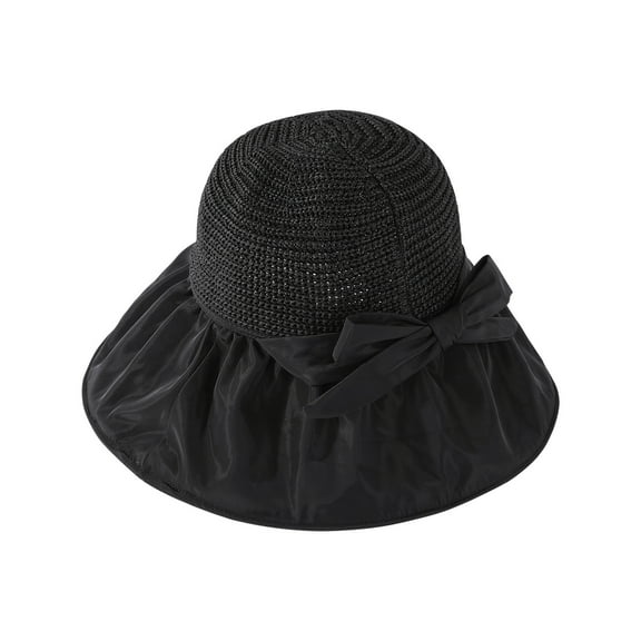 fatyb Women's Sun Hat Outdoor Wide Brim Foldable Beach Bucket Caps Sun Protection Fishing Hat for Women
