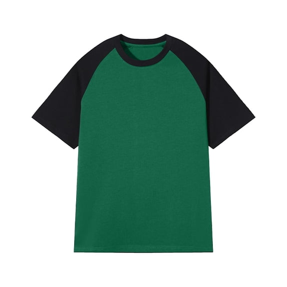 fatyb Women's T-Shirts Crew Neck Color Block Casual Tee Shirts Short Sleeve Summer Loose Pullover Tops