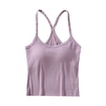 thumbnail image 1 of fatyb Women's Tank Top with Built-In Bra Crop Padded Workout Yoga Tops Slim Spaghetti Strap Camisole, 1 of 7