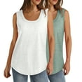 thumbnail image 1 of fatyb Women's Tank Tops 2 Pack Crew Neck Sleeveless Shirts Casual Loose Summer Basic Tunic Tops, 1 of 7
