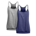 thumbnail image 1 of fatyb Women's Tank Tops Racerback Loose Yoga Camisole Spaghetti Strap Workout Cami Shirts 1-2 Pack, 1 of 6