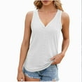 thumbnail image 1 of fatyb Women's Tank Tops V Neck Eyelet Embroidery Blouses Sleeveless Casual Loose Summer Beach Shirts, 1 of 7
