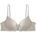 thumbnail image 1 of fatyb Women's Thin T-Shirt Bras No Underwire Cute Plaid Bras Comfort Push up Everyday Bras for Women, 1 of 4