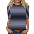 thumbnail image 1 of fatyb Women's Tops Half Sleeve Printed Tee Shirts Casual Loose Crew Neck Tunic Womens Dressy Blouses, 1 of 5