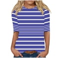 thumbnail image 1 of fatyb Women's Tops Half Sleeve Printed Tee Shirts Casual Loose Crew Neck Tunic Womens Dressy Blouses, 1 of 5