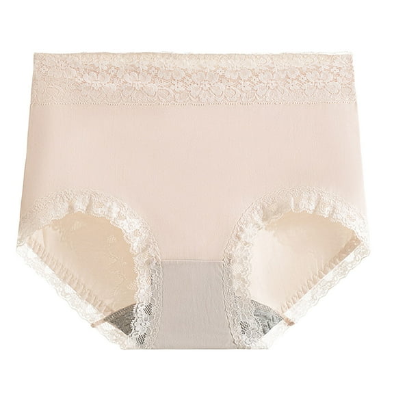 fatyb Women's Underwear Floral High Waisted Lace Soft Briefs Full Coverage Stretch Panties for Ladies