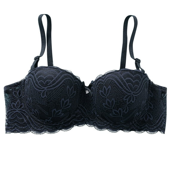 fatyb Women's Underwired Bras Flower Lace Push up Bras Full Coverage Adjustable Straps Everyday Bras