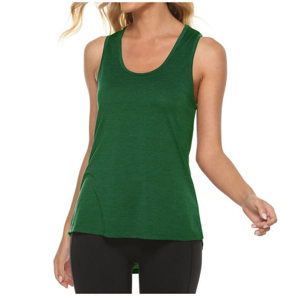 fatyb Women's Workout Tank Tops Open Back Running Shirts Activewear Sleeveless Gym Yoga Athletic Tops
