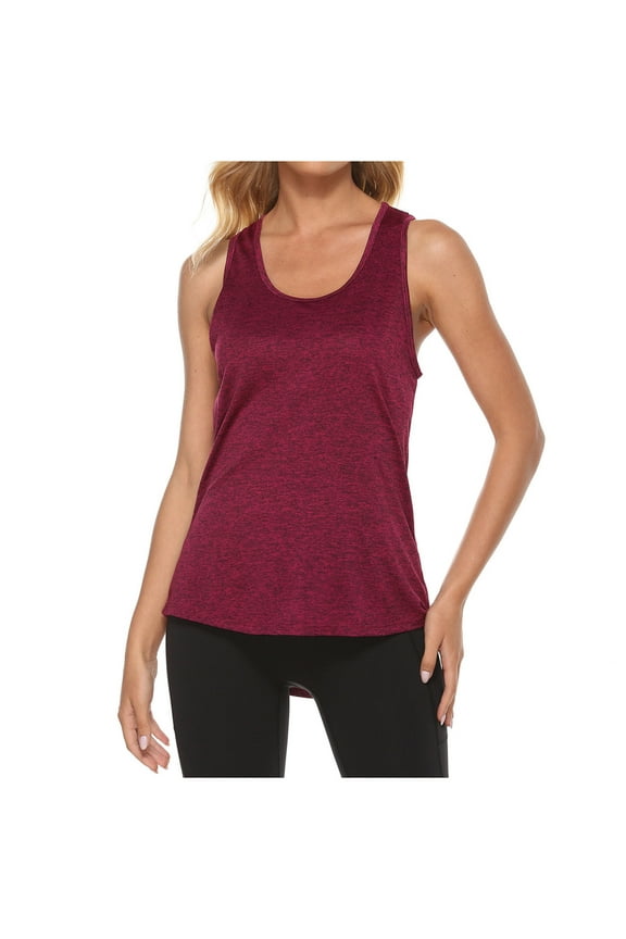 Women's Workout Tank Tops Open Back Running Shirts Activewear Sleeveless Gym Yoga Athletic Tops