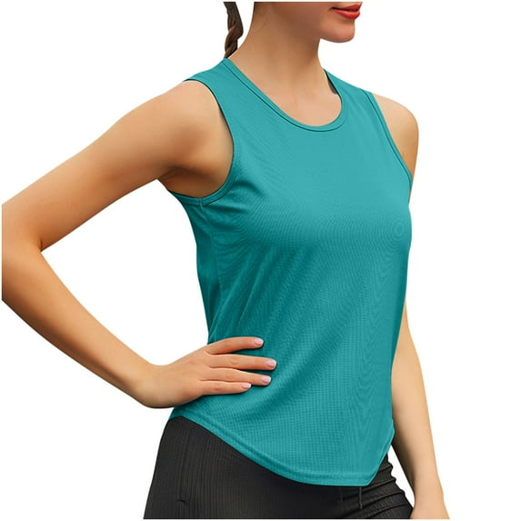 fatyb Women's Workout Tank Tops Sleeveless Athletic Shirts Activewear Gym Tops for Yoga Sports Running