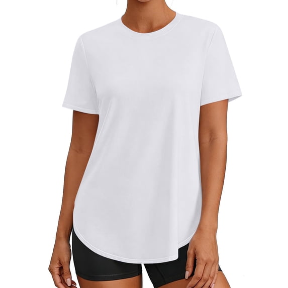 fatyb Womens Athletic T-Shirts Quick Dry Running Tops Short Sleeve Lightweight Sports Tees for Women