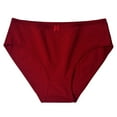 thumbnail image 1 of fatyb Womens Briefs Panties Cotton Breathable Underpants Mid Waist Solid Color Underwears for Ladies, 1 of 2