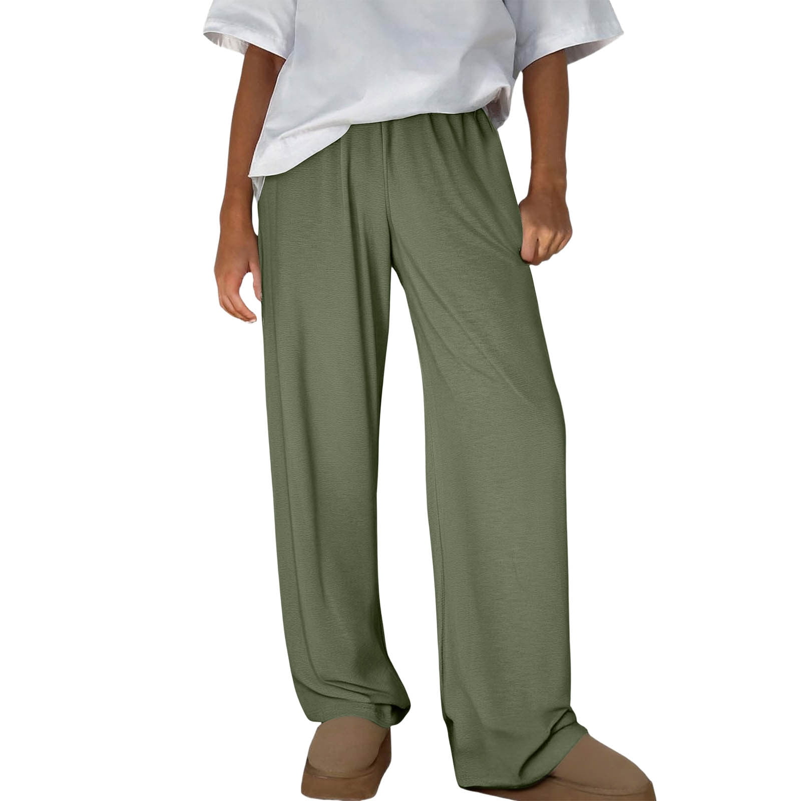 Women's Chic Loose Adjustable Waist Wide Leg Pants