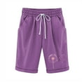 thumbnail image 1 of fatyb Womens Casual Shorts Knee Length Rull up Printed Shorts Straight Summer Short Pants with Pockets, 1 of 3