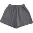 thumbnail image 1 of fatyb Womens Cotton Shorts Elastic Waist Loose Casual Shorts Solid Color Wide Leg Shorts with Pockets, 1 of 5