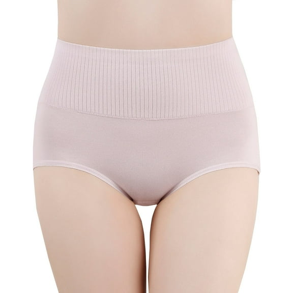 fatyb Womens Cotton Underwear High Waist Panties Soft Ladies Breathable Stretch Full Coverage Briefs