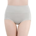 thumbnail image 1 of fatyb Womens Cotton Underwear High Waist Panties Soft Ladies Breathable Stretch Full Coverage Briefs, 1 of 4