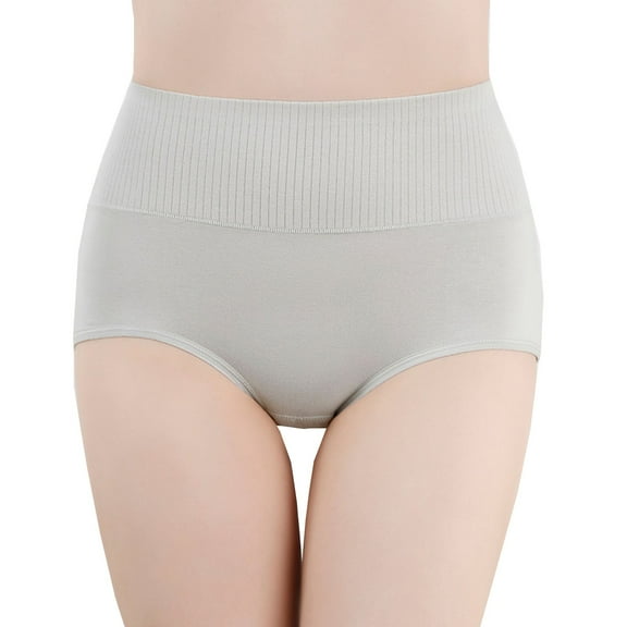 fatyb Womens Cotton Underwear High Waist Panties Soft Ladies Breathable Stretch Full Coverage Briefs