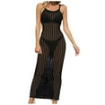 thumbnail image 1 of fatyb Womens Coverup Swimsuit Hollow out Beach Long Cover up Sleeveless Bikini See Through Maxi Dress, 1 of 7