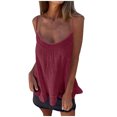 thumbnail image 1 of fatyb Womens Flowy Tank Tops Ruffle Hem Spaghetti Strap Camisole Lightweight Summer Beach Cami Shirts, 1 of 7