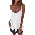 thumbnail image 1 of fatyb Womens Flowy Tank Tops Ruffle Hem Spaghetti Strap Camisole Lightweight Summer Beach Cami Shirts, 1 of 7
