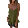 thumbnail image 1 of fatyb Womens Flowy Tank Tops Ruffle Hem Spaghetti Strap Camisole Lightweight Summer Beach Cami Shirts, 1 of 7