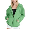 thumbnail image 1 of fatyb Womens Full Zip up Hoodies Casual Long Sleeve Sweatshirts with Pockets Fall Winter Hooded Jacket, 1 of 6